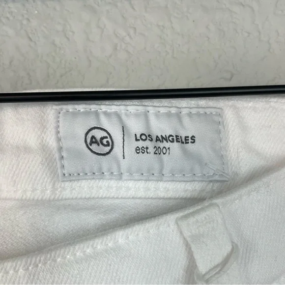 New! AG Adriano Goldschmied Prima Ankle Cigarette Leg Jeans in White - Size 31 - Picture 9 of 10